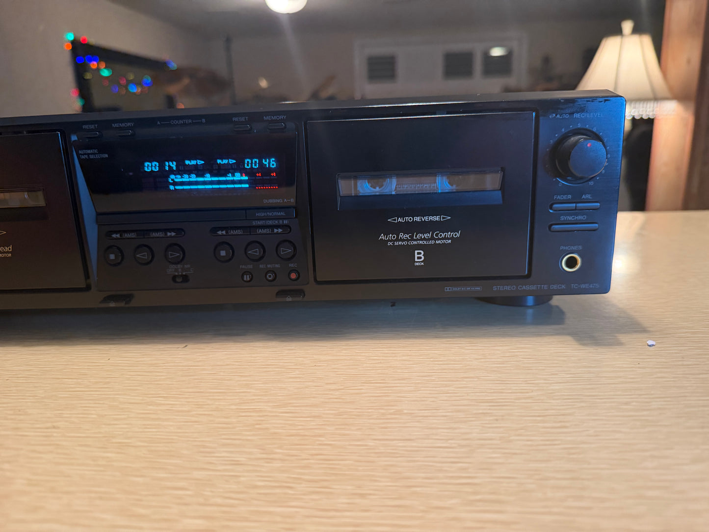 Sony TC-WE475 Auto Reverse High Density Head Stereo Dual Cassette Deck SERVICED!
