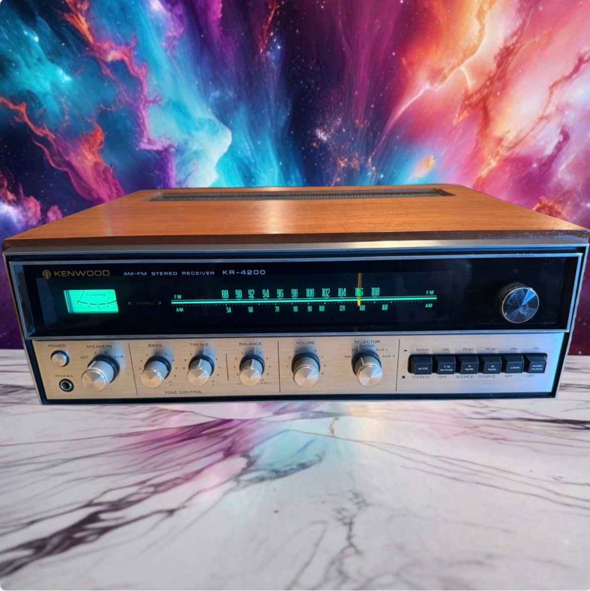Kenwood KR-4200 Vintage Am Fm Stereo Receiver Amplifier Excellent Fresh Service