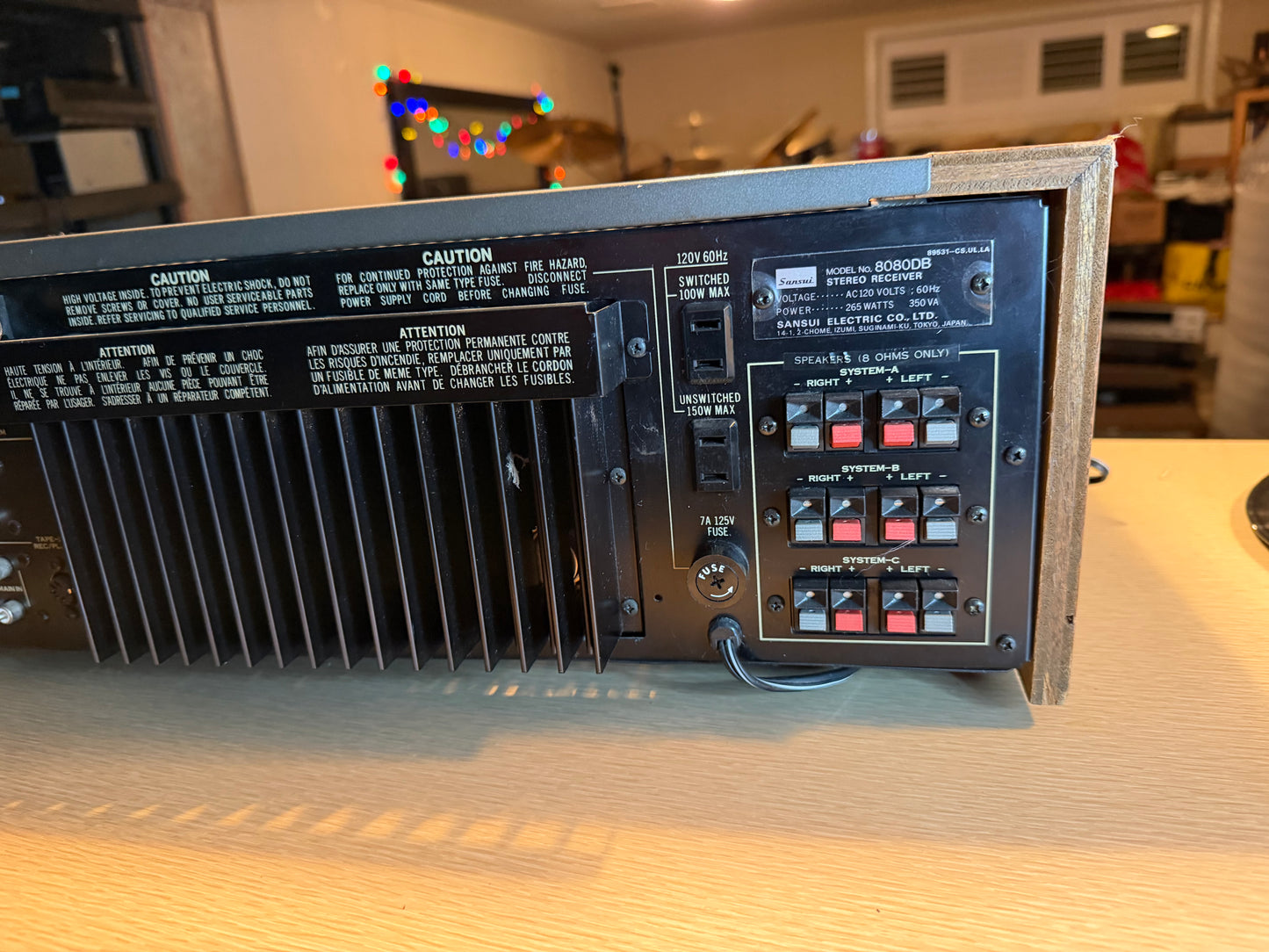 Vintage 1970's Sansui 8080DB Stereo Receiver Full Fresh Service New Bulbs Beauty