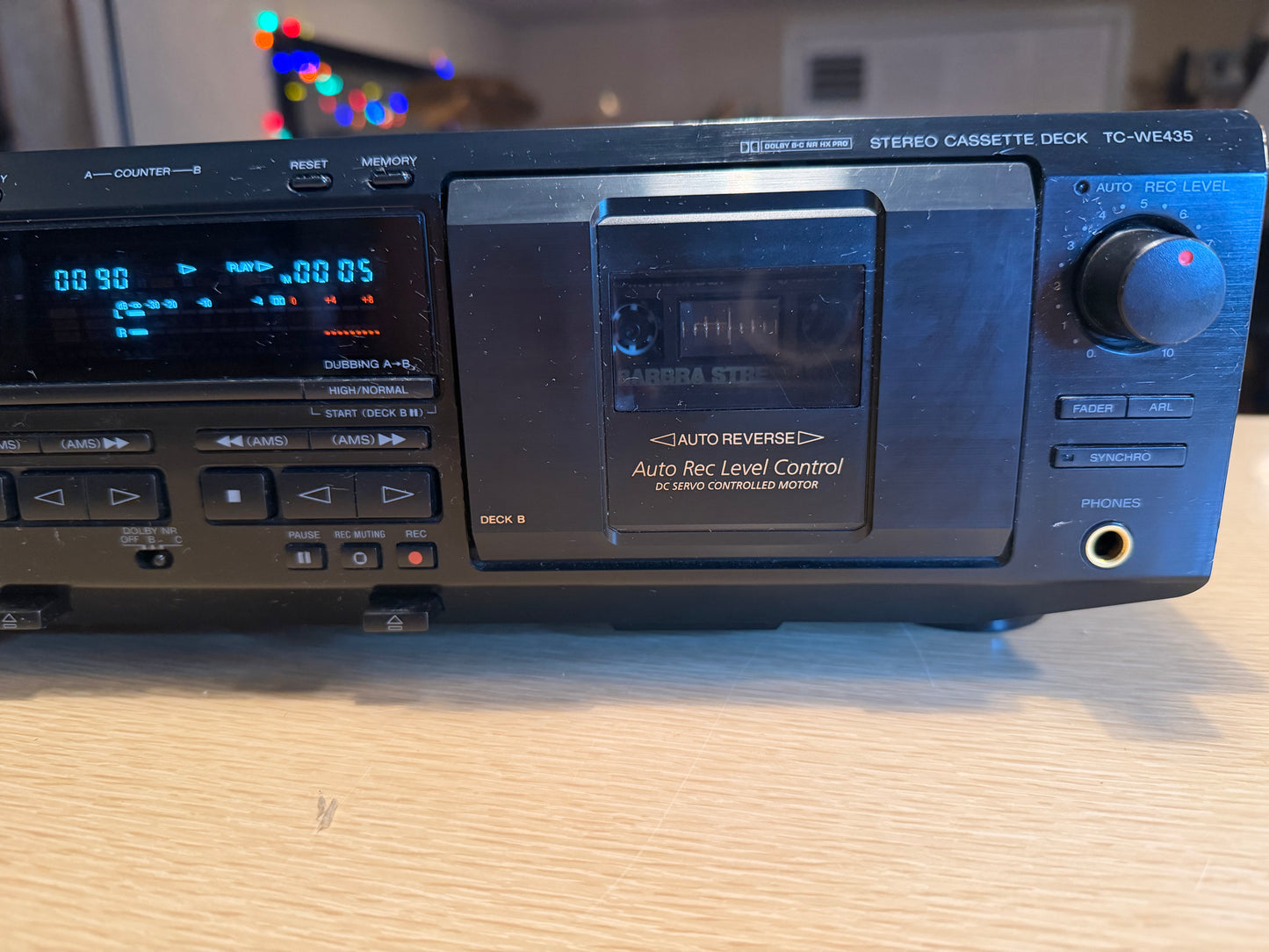 SONY TC-WE435 Dual Cassette Deck Auto-Reverse Dolby B,C Serviced & TESTED