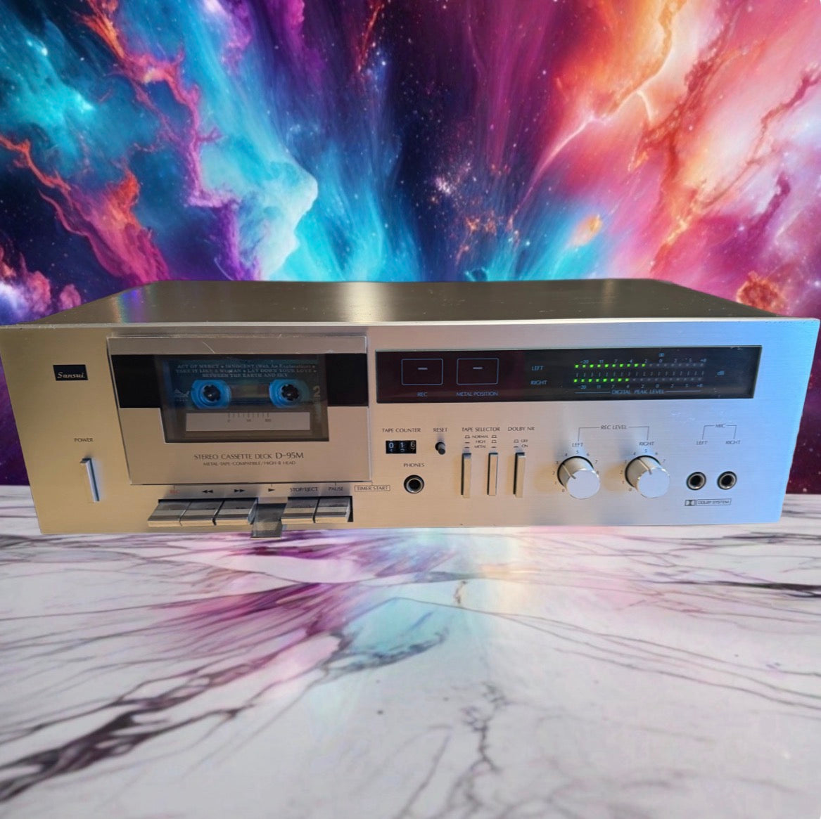 Vintage Sansui D-95M Stereo Cassette Deck Tape Recorder / Player Belt Replaced🎶