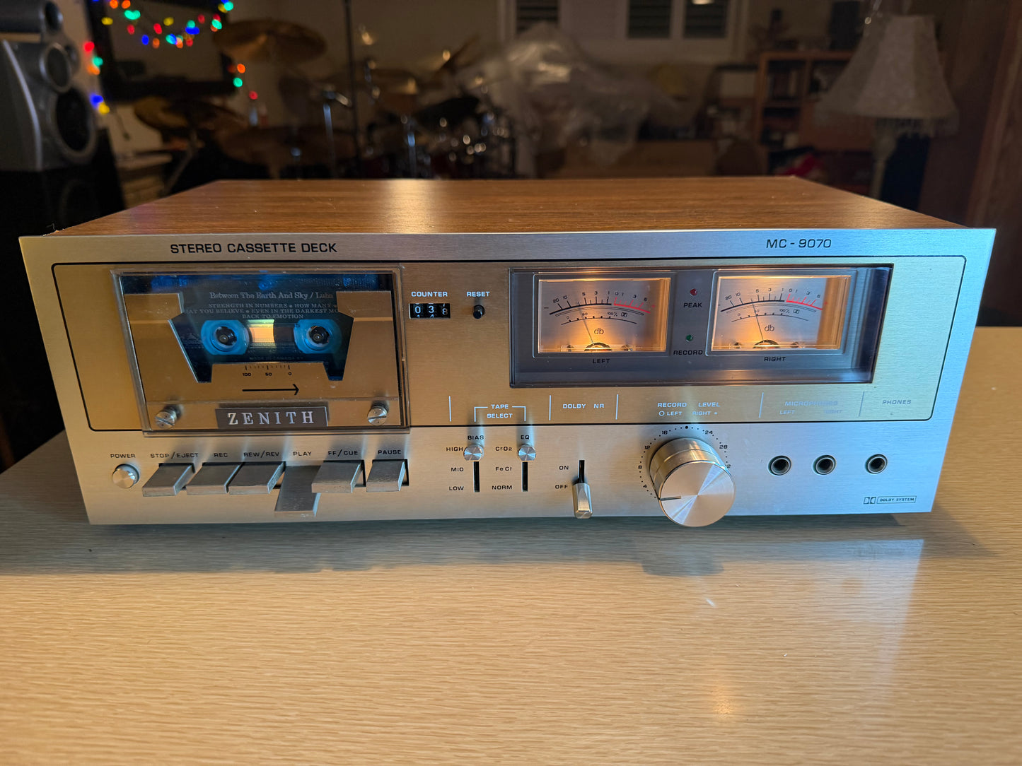 Vintage Silver Zenith MC-9070 Cassette Deck VU Meters High Fidelity SERVICED 🔥