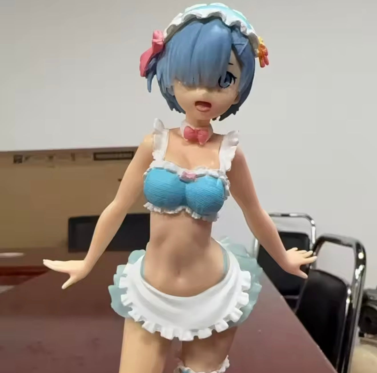 Bandai Rem Figure 23cm • Re:Zero Anime PVC Statue • Crystal Wedding Dress Model