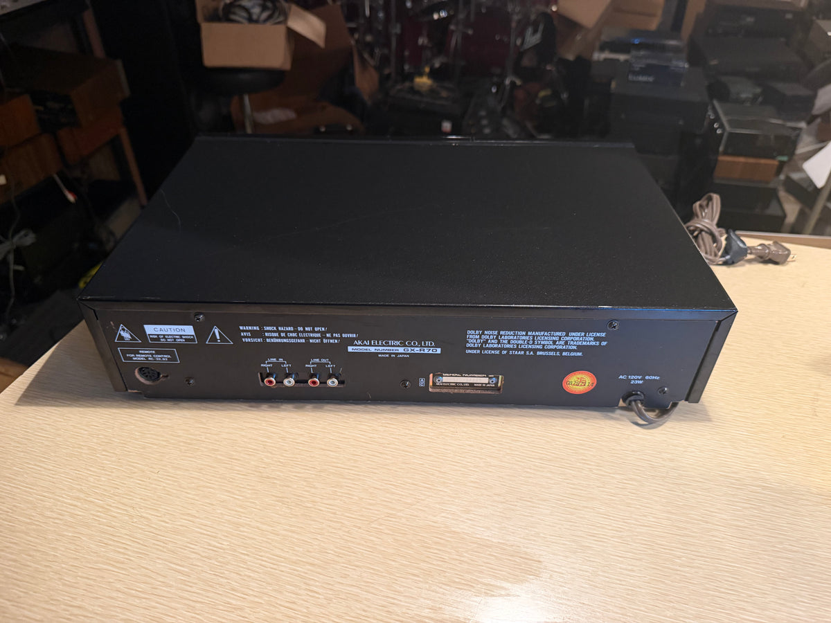 AKAI GX-R70 Stereo Cassette Deck Super GX Dolby B-C dbx Fresh Service Very Rare!