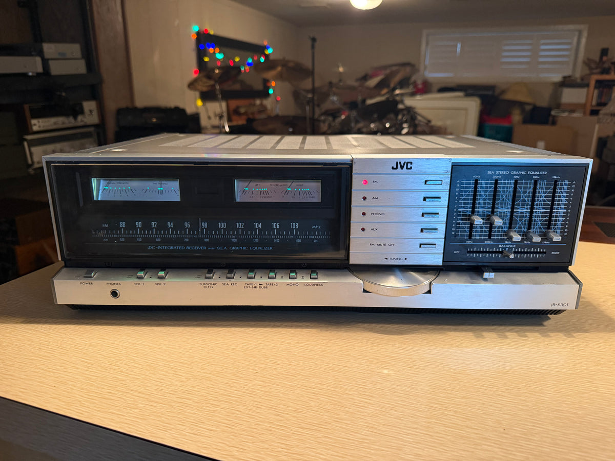 Vintage JVC JR-S301 Stereo Integrated Receiver Graphic Equalizer Serviced 60WPC!
