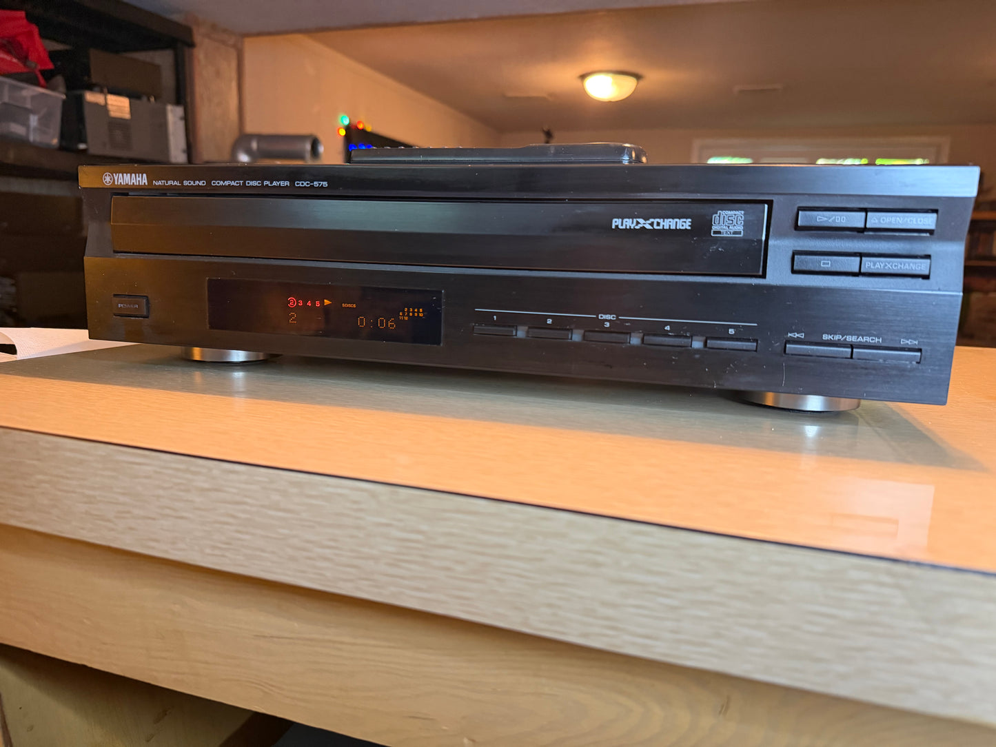 Yamaha Natural Sound CDC-575 5 Disc CD Changer SERVICED + Remote +RCA Cables🎶