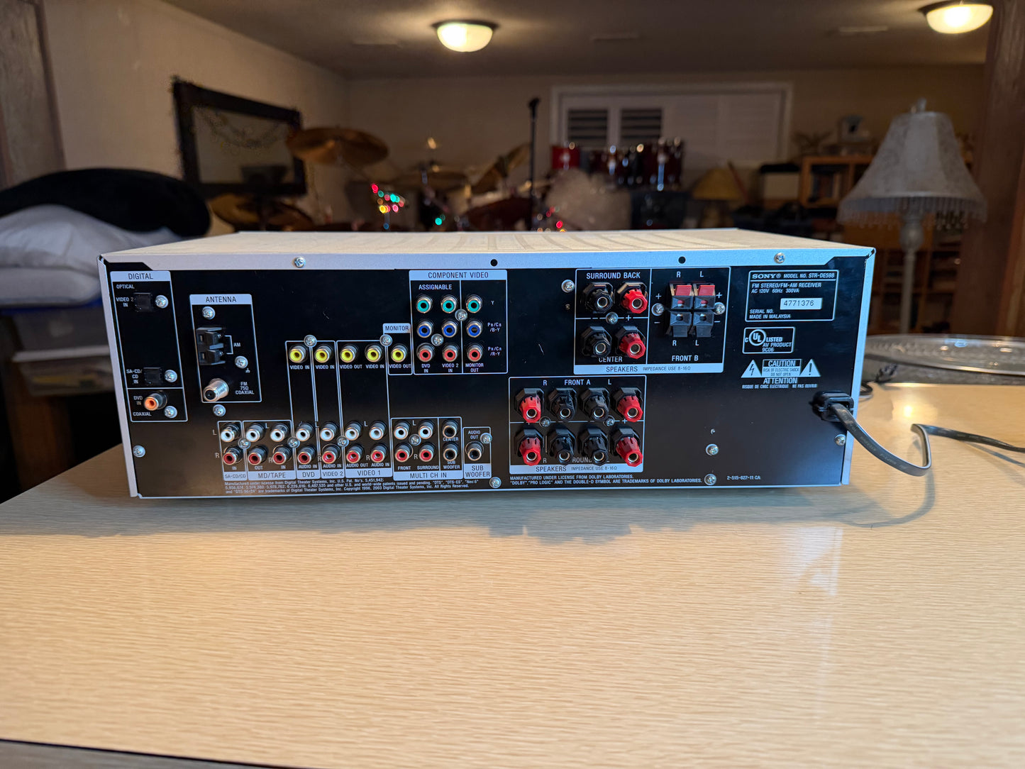 Sony STR-DE598 Digital Audio/Video Control Center Receiver TESTED Phono RDS 6 Ch