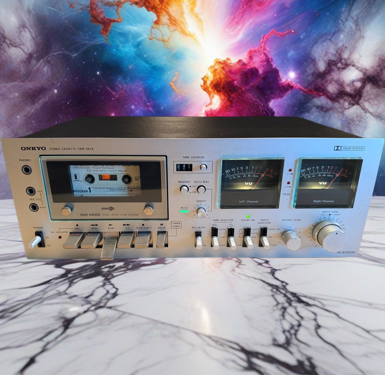 Onkyo TA-630D Stereo Cassette Tape Deck ~ Silver Face Japan Vintage SERVICED!🔥