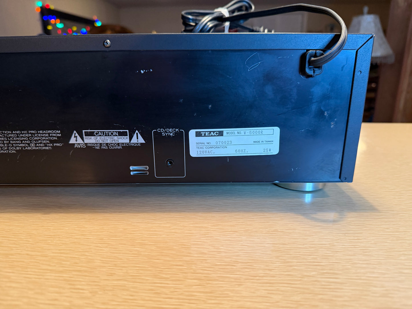 TEAC W-6000R 4 Head Dual Cass Auto Reverse & Record FRESH PRO SERVICE HIGH END🔥