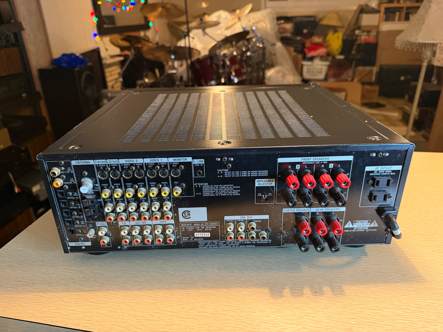 Sony STR-DA80ES 5.2 Channel AV Receiver FM AM Home Theater Fully Tested+Cleaned (Copy)