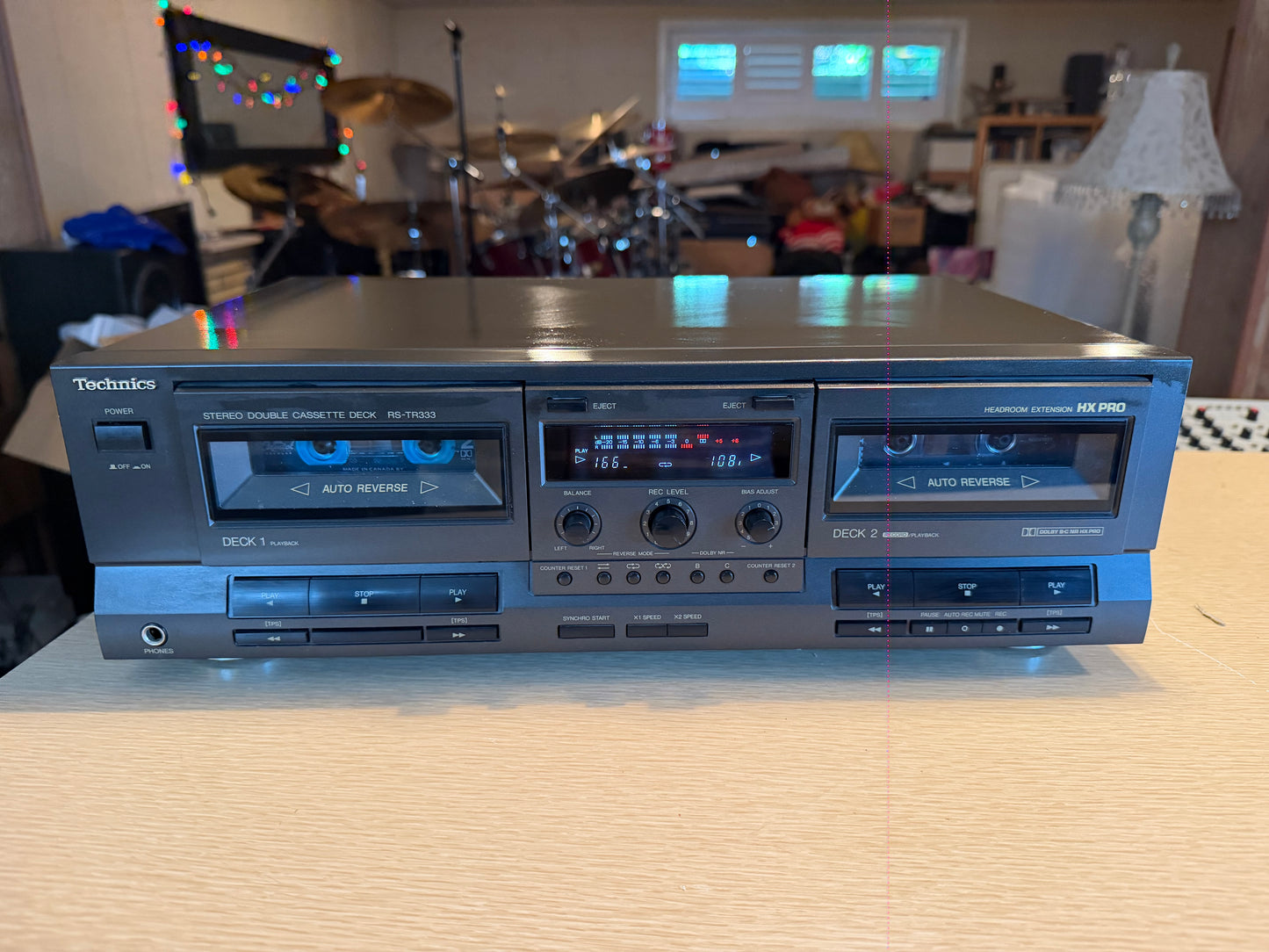 Technics Stereo Double Dual Cassette Deck model RS-TR333 Fresh Servicing Beauty!