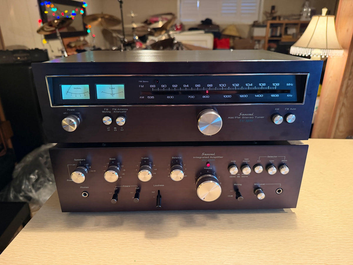 Sansui TU - 3900 AM/FM Stereo Tuner &  AU - 4900 Integrated Amplifier (serviced)
