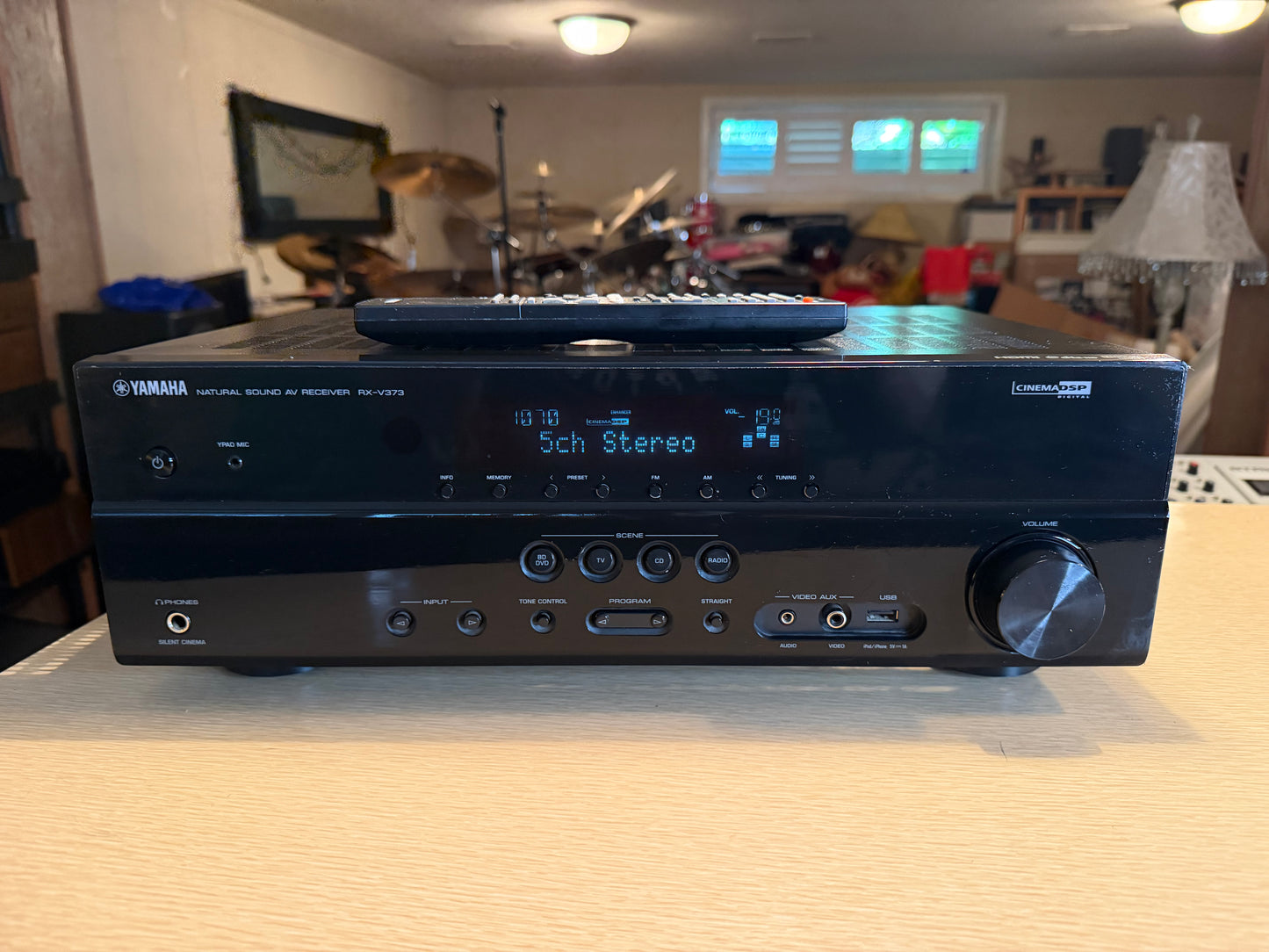 Yamaha RX-V373 5.1 Ch HDMI Home Theatre Surround Receiver Serviced Remote Bundle