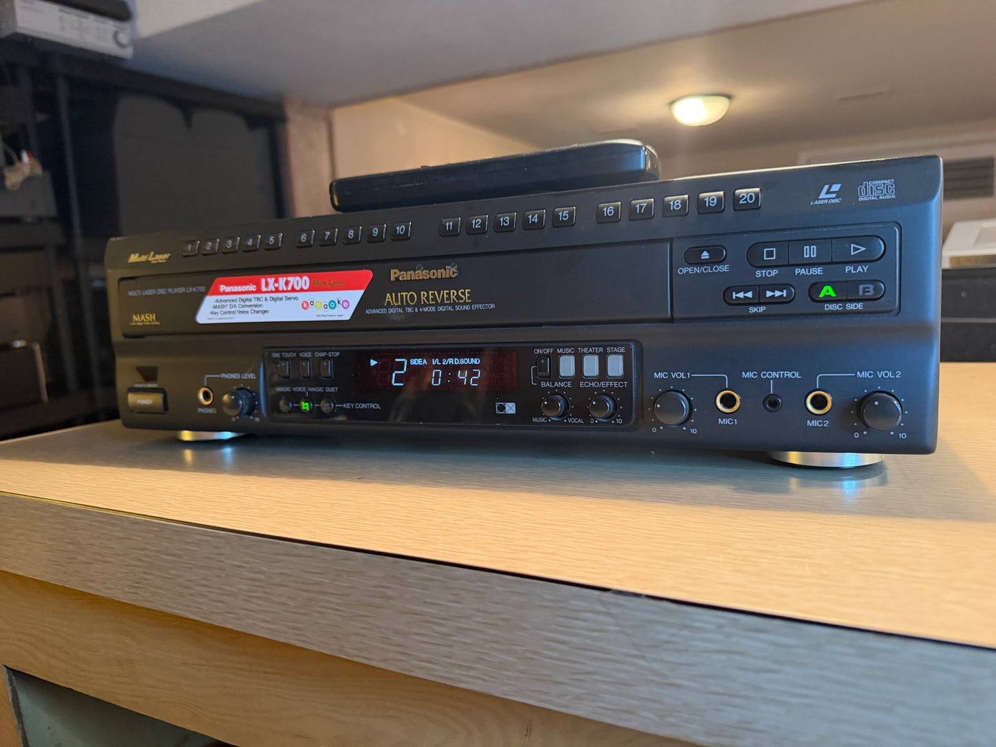 Panasonic LX-K700 Auto-Reverse LD CD Player Mint Condition Serviced Remote✅