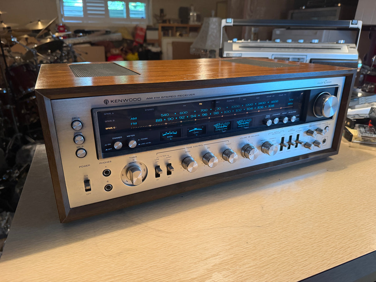 Kenwood Model Eleven AM FM Stereo Receiver Fresh Pro Service Near Mint Champagne