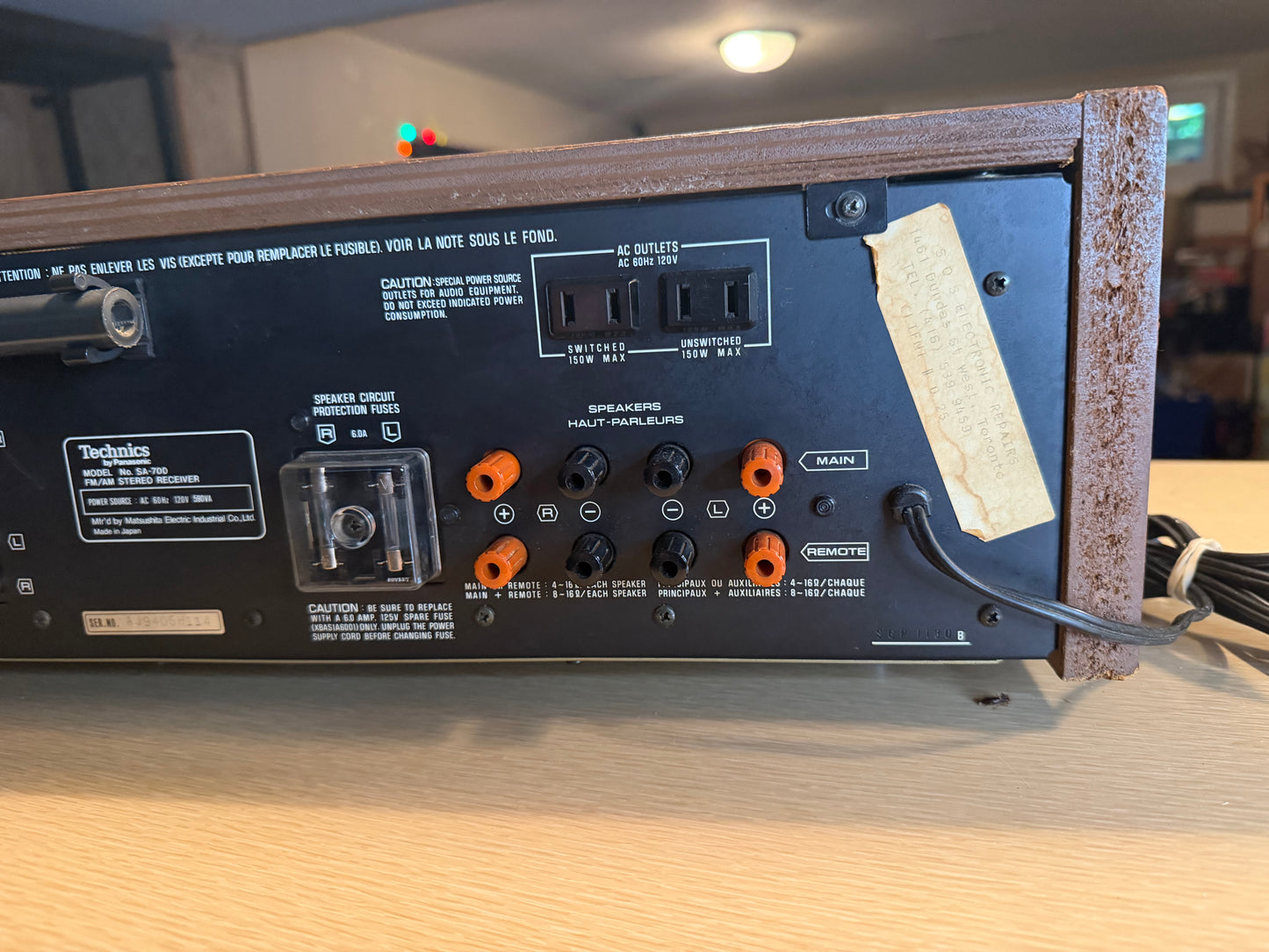 Technics  SA-700 AM/FM Stereo Radio Receiver FULL Pro Servicing Recapped Beauty!
