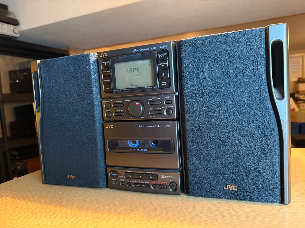 JVC UX-A5 Complete Micro Component System AM FM Stereo CD Tape Deck Fully Works!