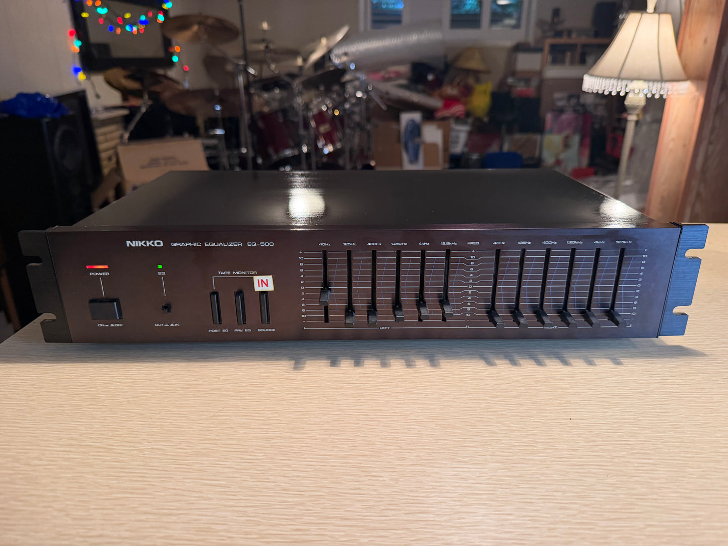 Nikko Graphic Equalizer Model EQ-500 RARE Red Faceplate Rack Mount SERVICED🔥🎶