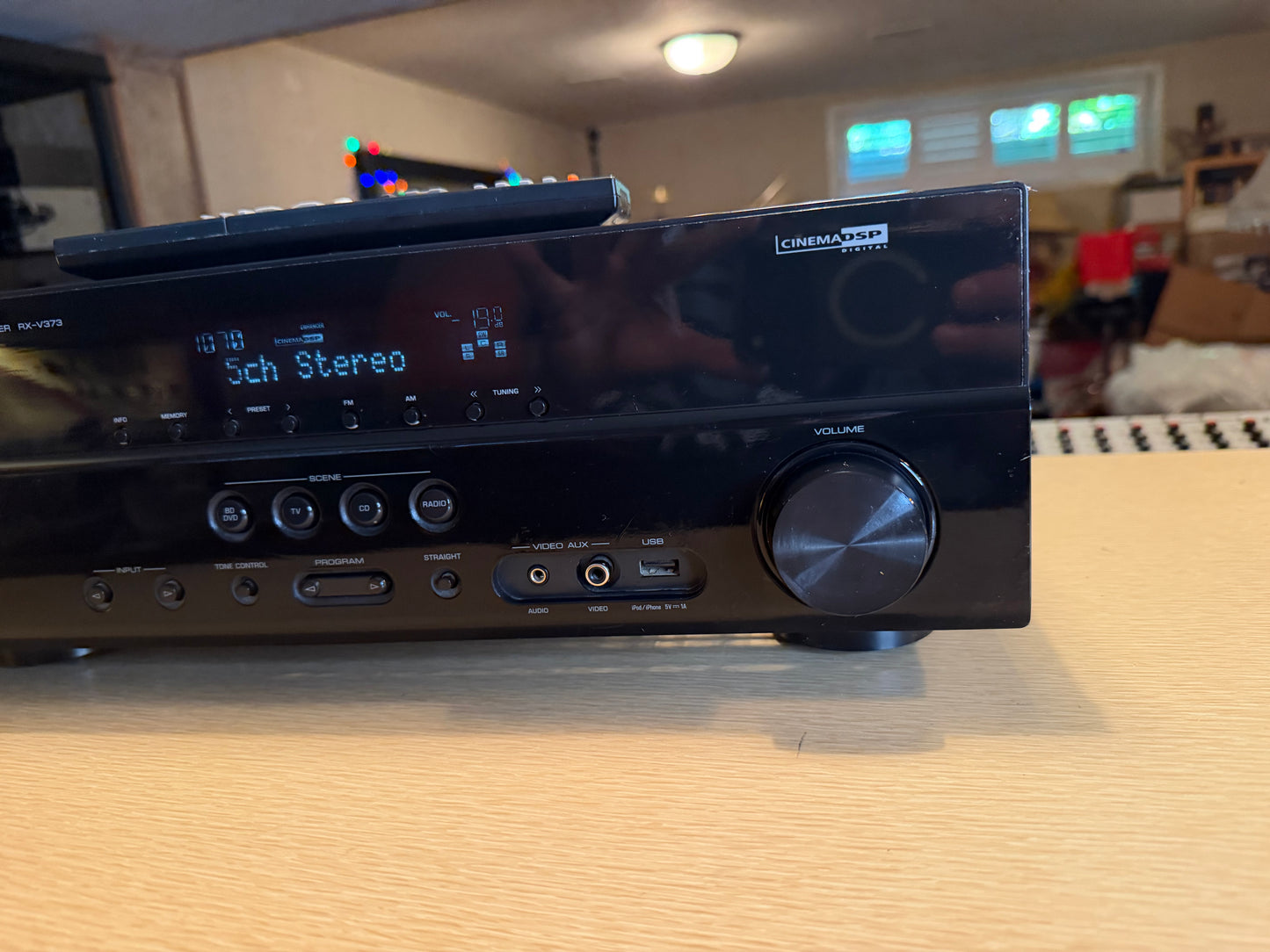 Yamaha RX-V373 5.1 Ch HDMI Home Theatre Surround Receiver Serviced Remote Bundle