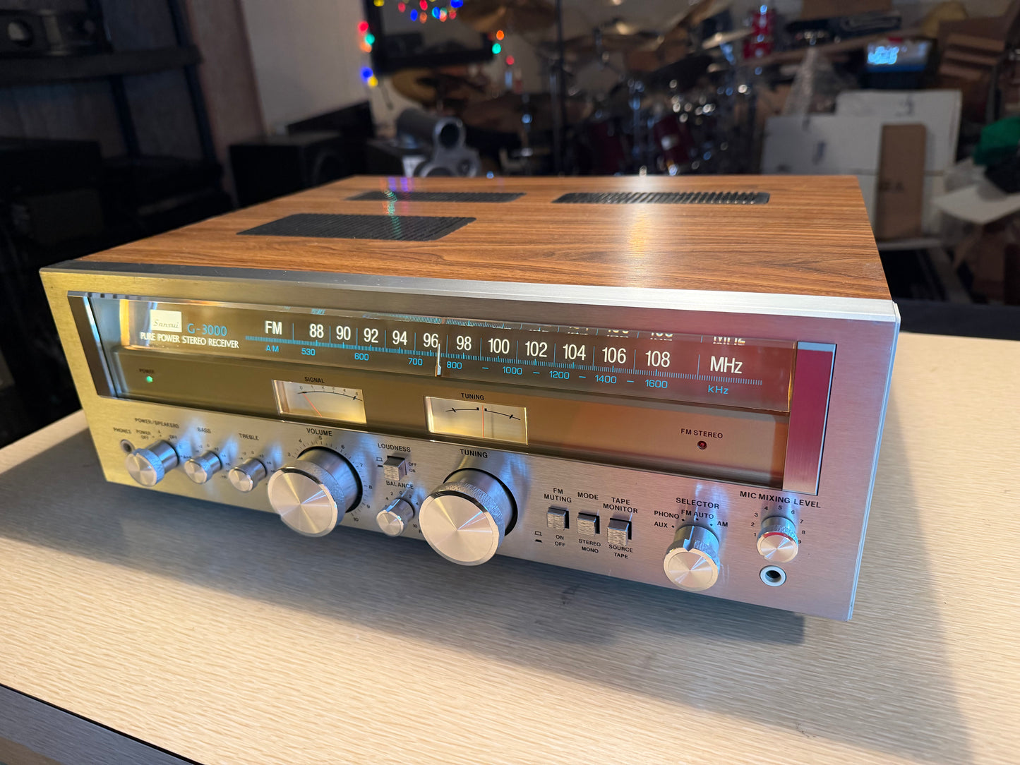 Sansui G-3000 Am/Fm Stereo Receiver Amplifier Full Fresh Service Near Mint Beaut