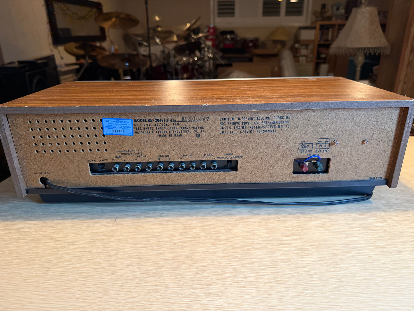 Panasonic 8 Track Cassette Player Recorder Player AM-FM Radio RS-284S Clean WRKS
