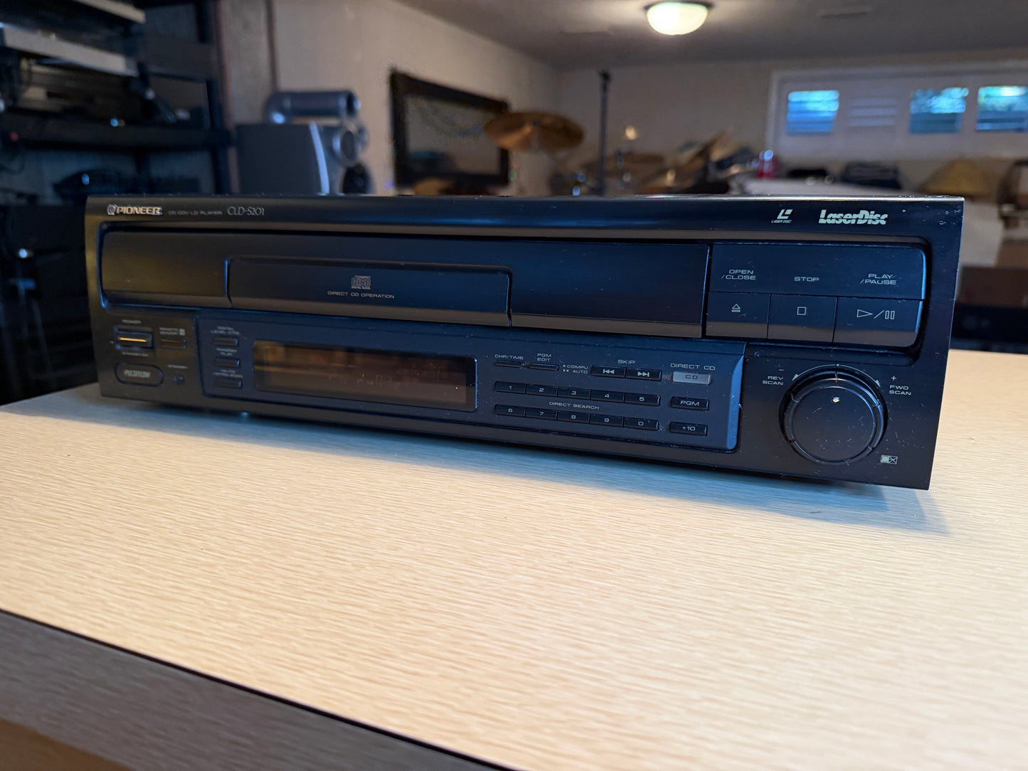 Vintage PIONEER Laser Disc Player CLD-S201 Tested & Working! Great Cond + Remote