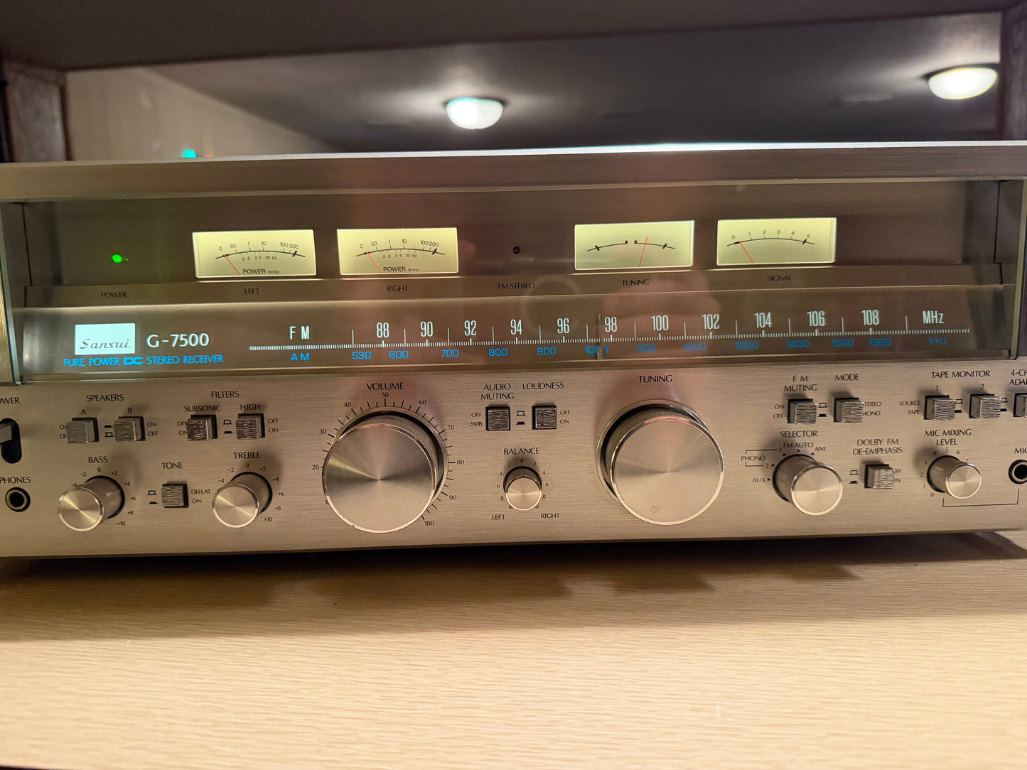Sansui G-7500 Stereo Receiver Full Fresh Service New Bulbs Installed Near Mint!
