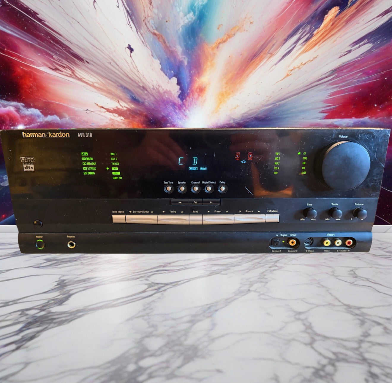 Harman Kardon AVR-310 AV Receiver 🎵 Home Theater 5.1 Ch Dolby Black *SERVICED*