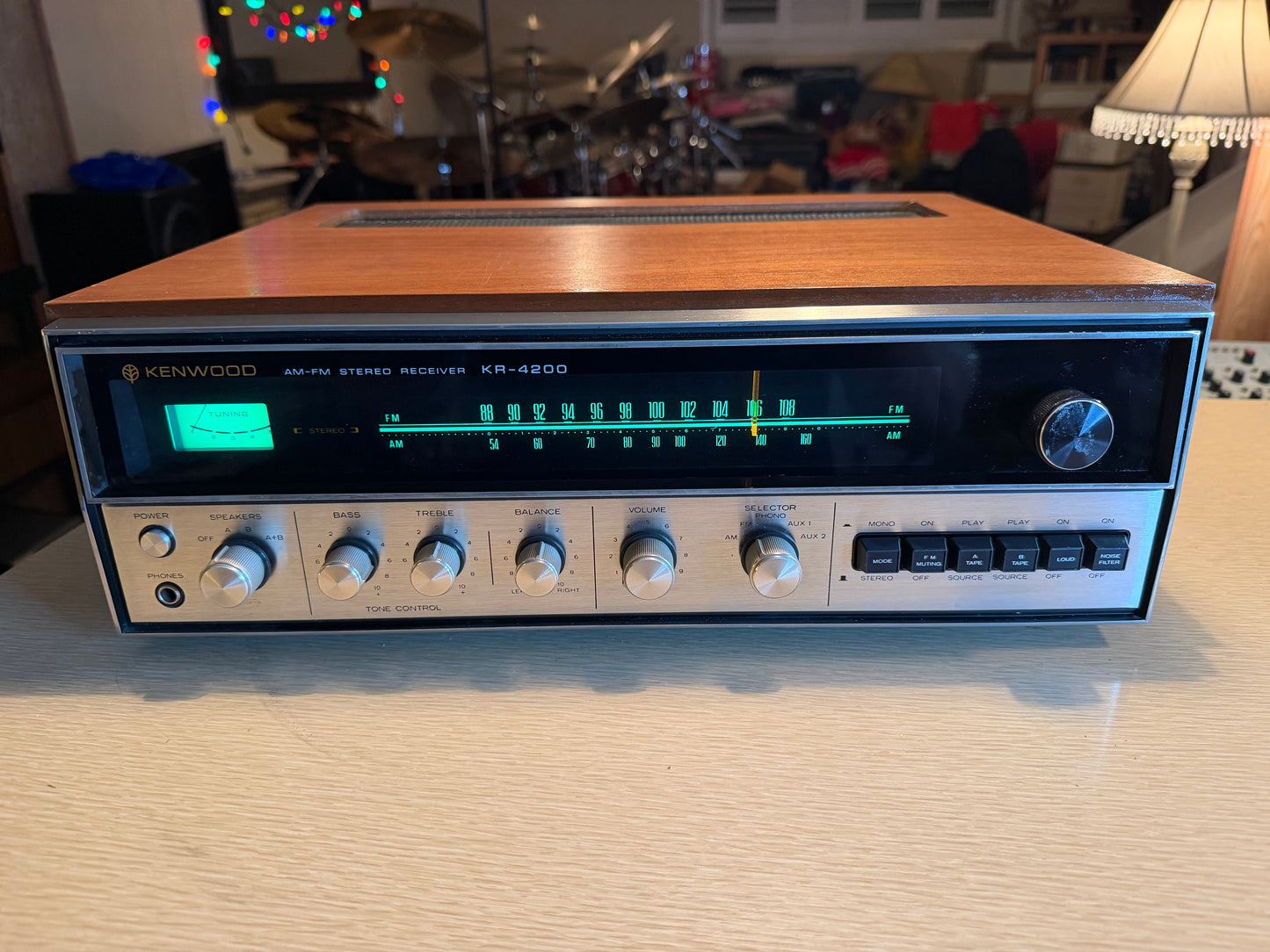 Kenwood KR-4200 Vintage Am Fm Stereo Receiver Amplifier Excellent Fresh Service