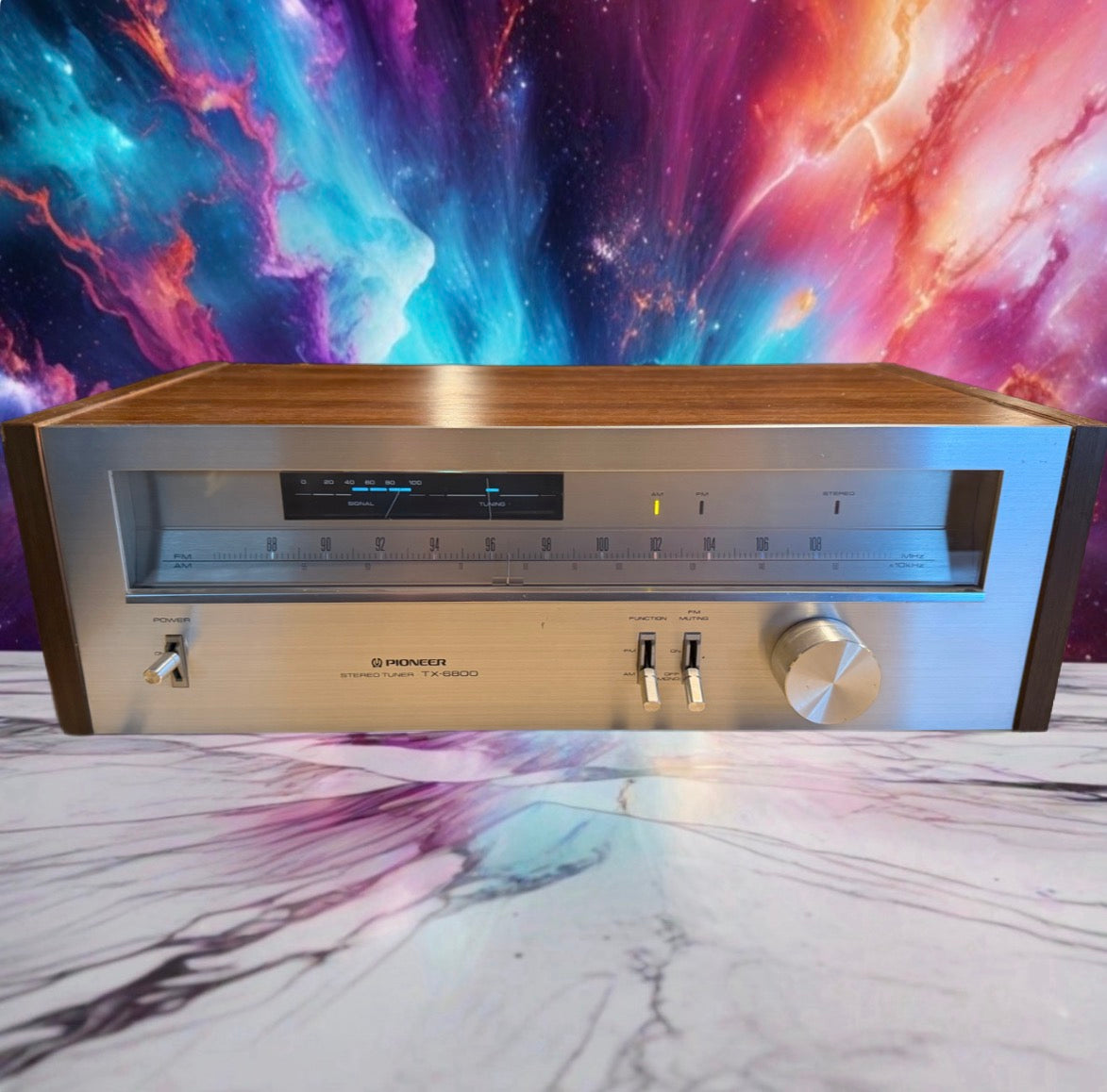 Pioneer TX-6800 Stereo Tuner FM/AM Radio Receiver Silver Face Near Mint Serviced