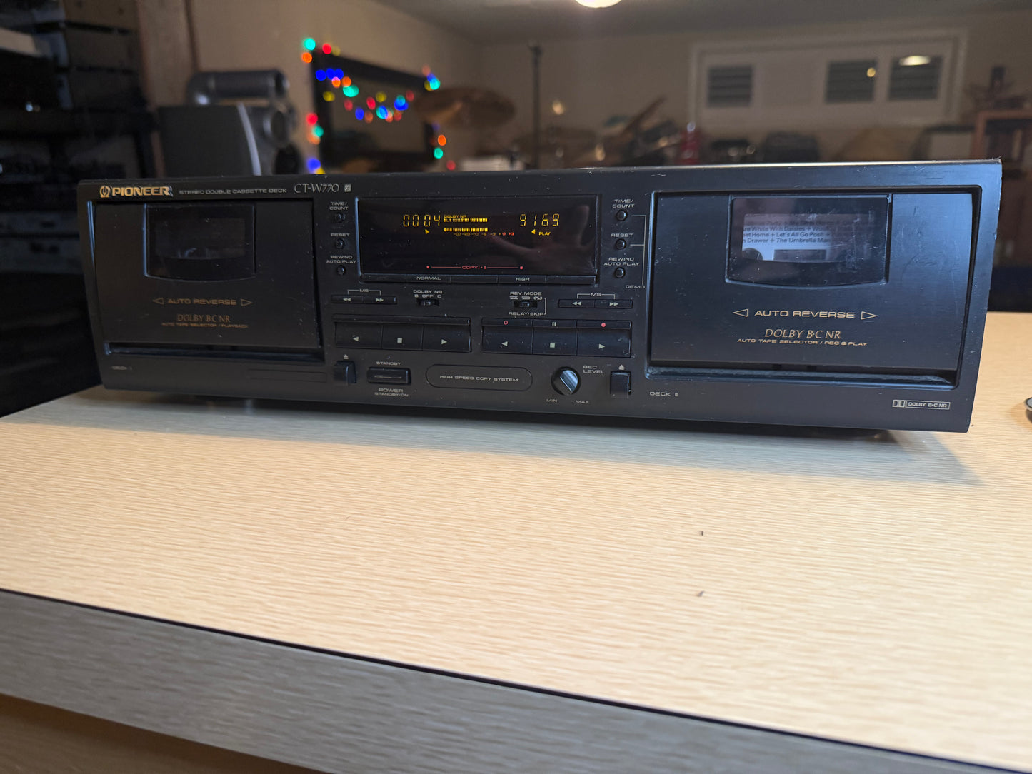 Pioneer CT-W770 Dual Auto-Reverse Stereo Double Cassette Deck Dolby B,C Tested🔥
