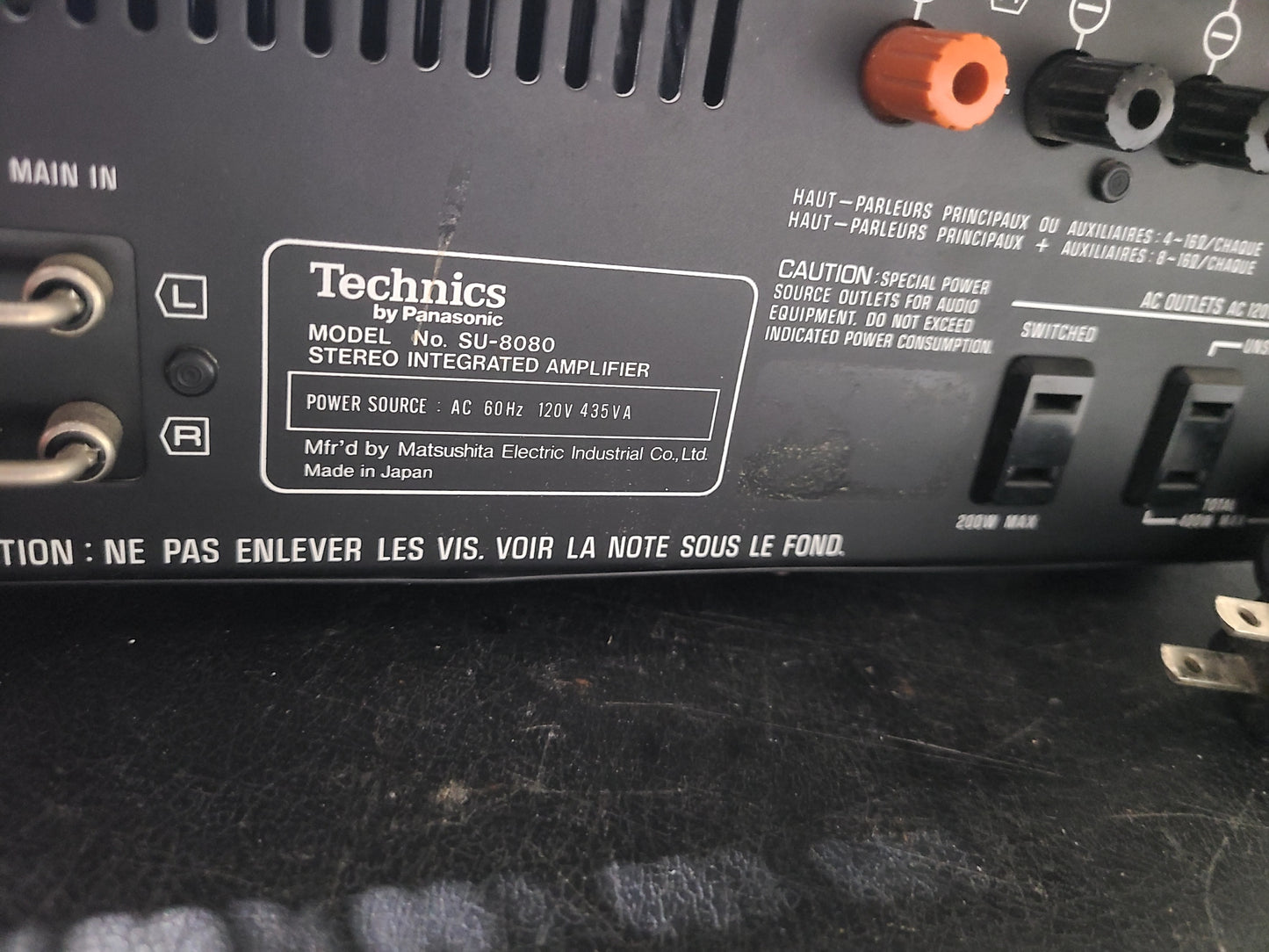 Vintage Technics Stereo Integrated Amplifier SU-8080 Pro Serviced High End Beast