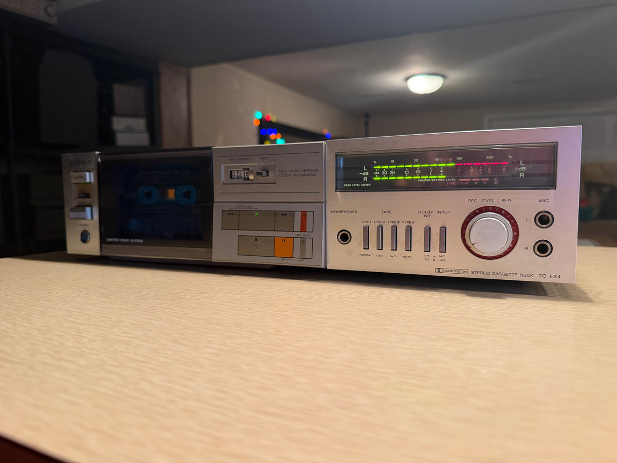 Vintage Sony Stereo Cassette Deck Player TC-FX4 High Fidelity Serviced Beauty🎶