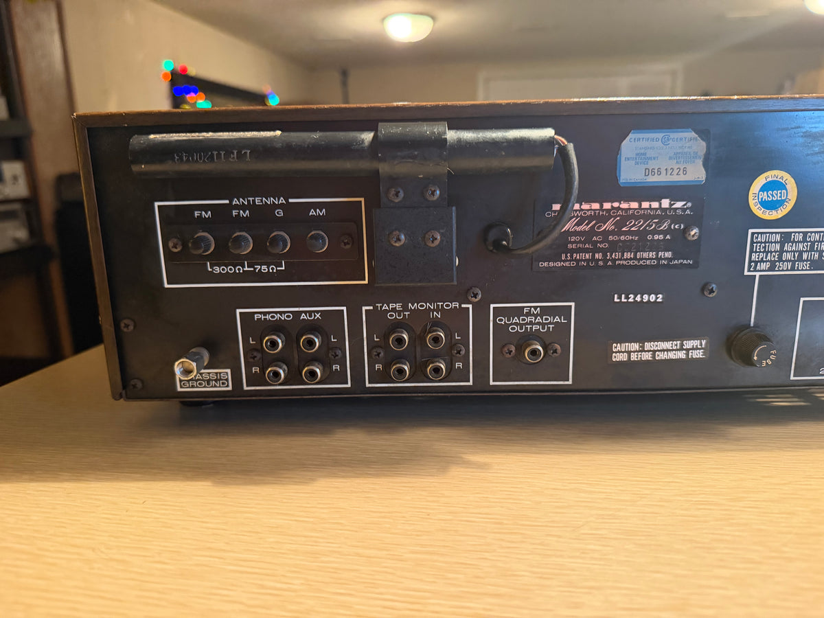 Marantz 2215B Stereo Receiver, New LED's, Fresh Pro Service Near Mint Beauty🎶🔥