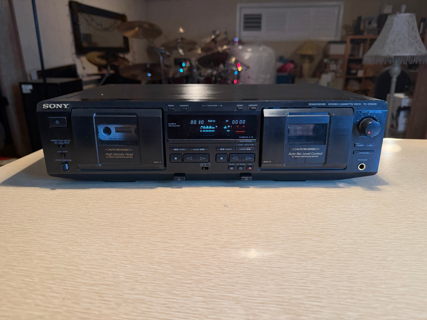 SONY TC-WE435 Dual Cassette Deck Auto-Reverse Dolby B,C Serviced & TESTED #2