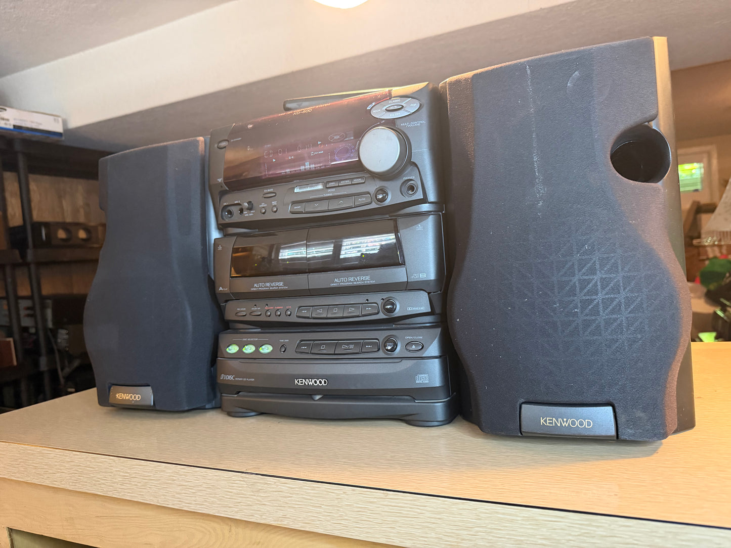 Kenwood XD-500 Stereo 3 Compact Disc Changer 2 Cassette Decks Fully Operational!