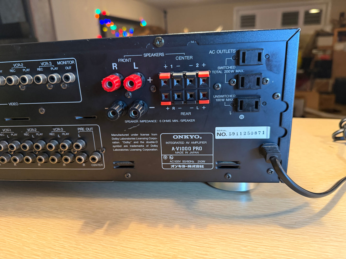 Onkyo A-V1000PRO Professional Integrated Av Amplifier 6ch 120 WPC Fresh Service!