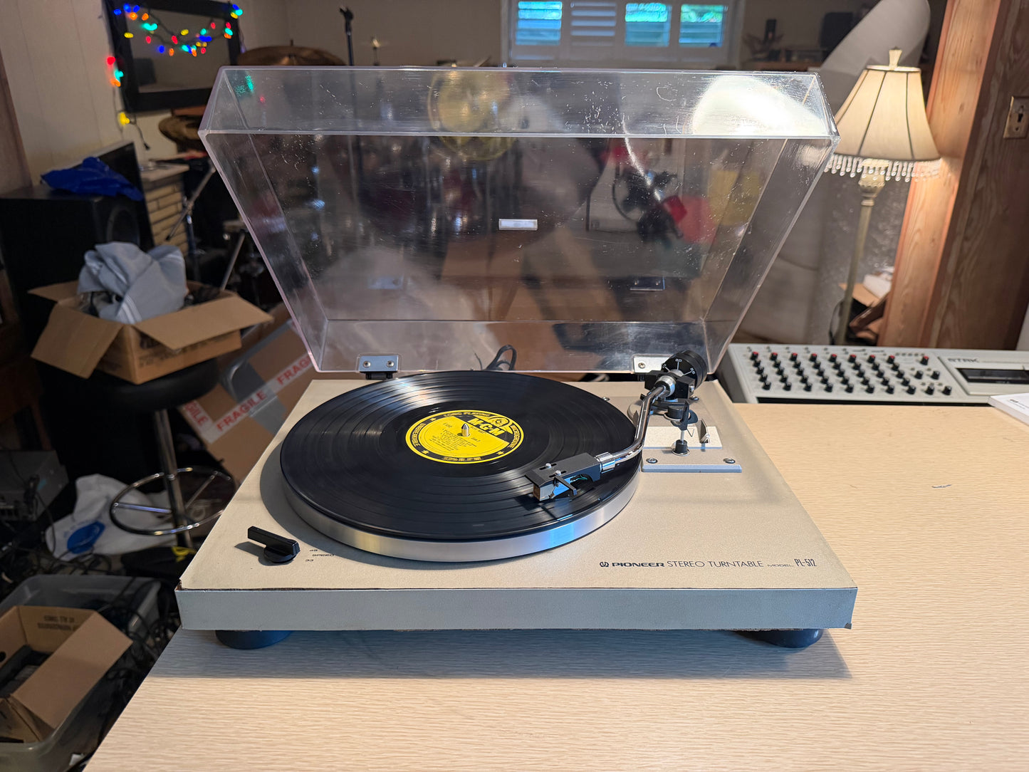 Vintage Pioneer Stereo Turntable Model PL-512 Serviced - GT Grado Stylus 🔥🎶