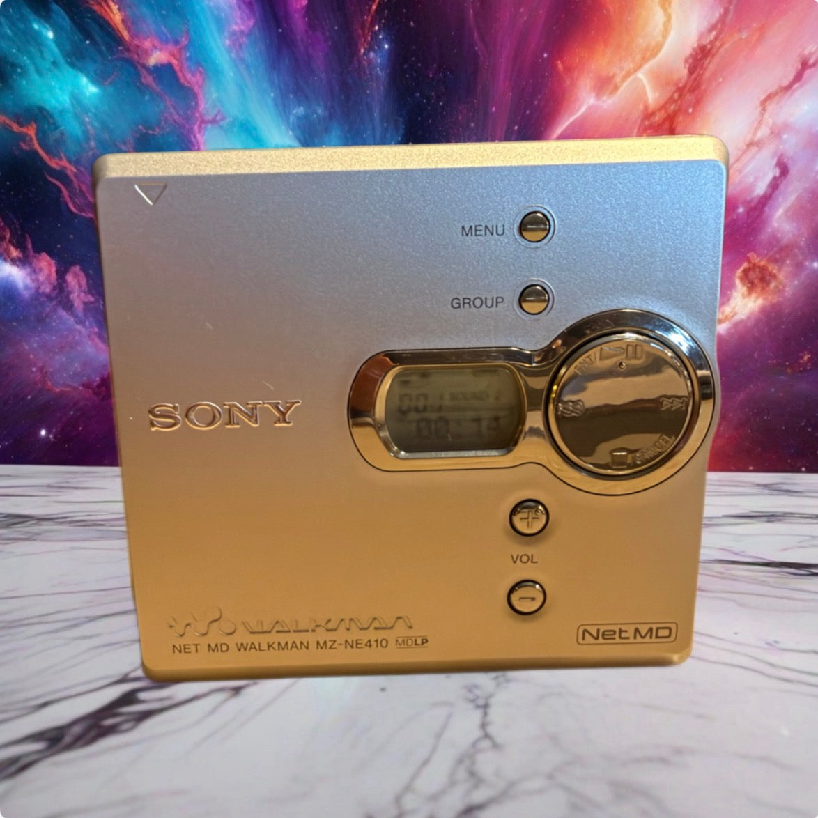Sony Portable Mini Disc Recorder WALKMAN MZ-NE410 Minidisc Player Serviced Rare!