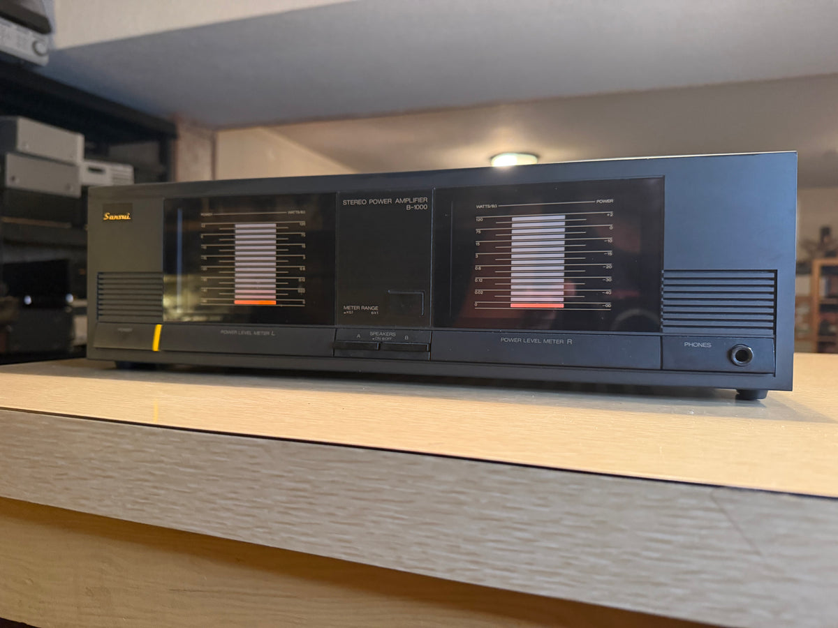 Sansui B-1000 Vintage Power Amplifier Freshly Serviced Beauty Rare Sounds Great!