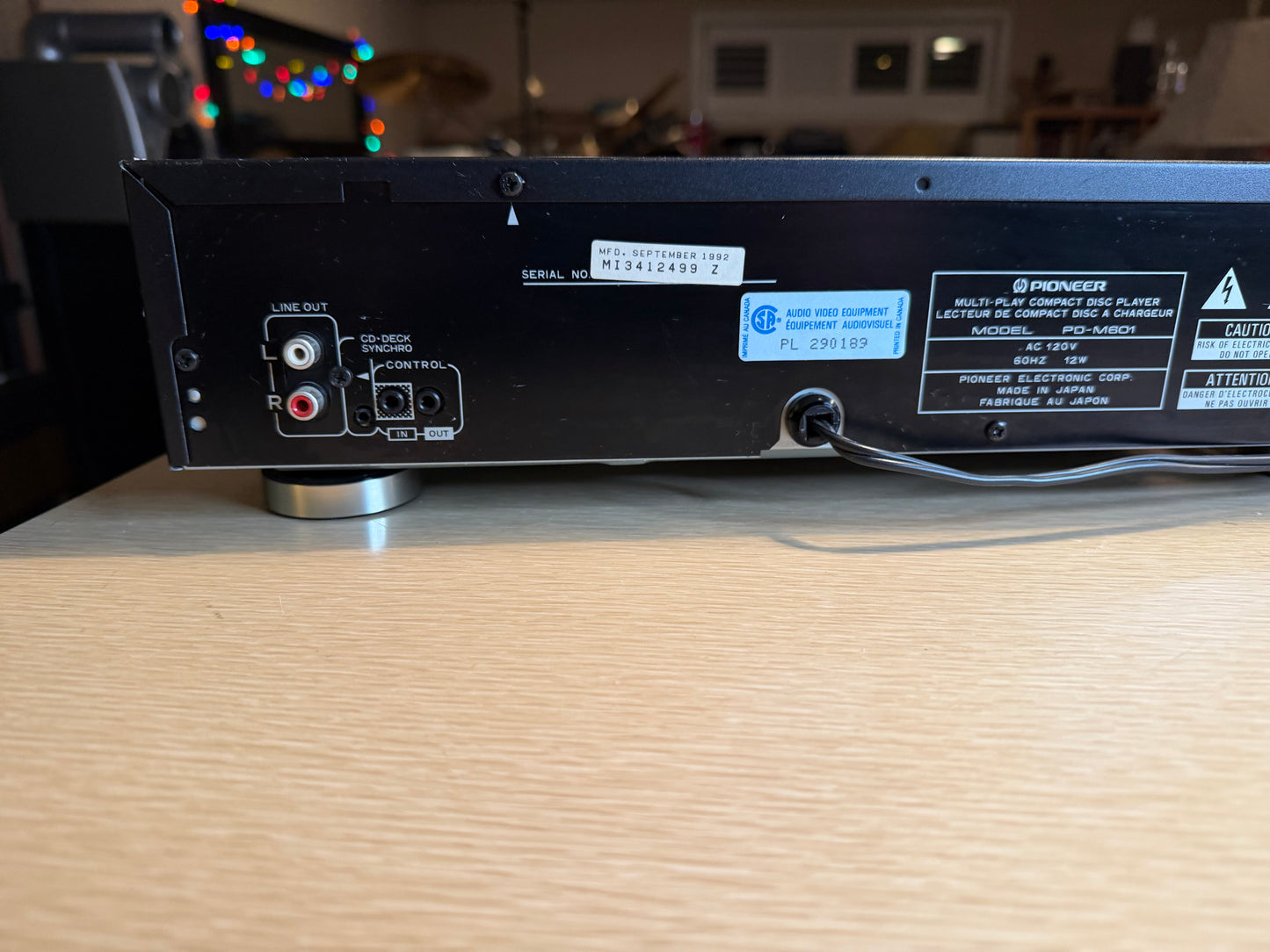Pioneer PD-M601 Multi Play CD Player 6cd Changer High Model Serviced Very Rare🔥