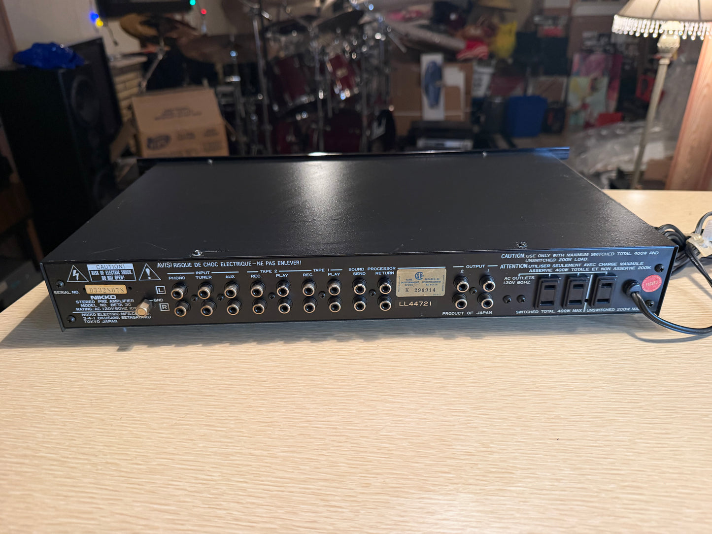 Nikko Beta 30 Stereo Preamplifier Japan FRESH Service V Rare Red Faceplate 🔥🎶