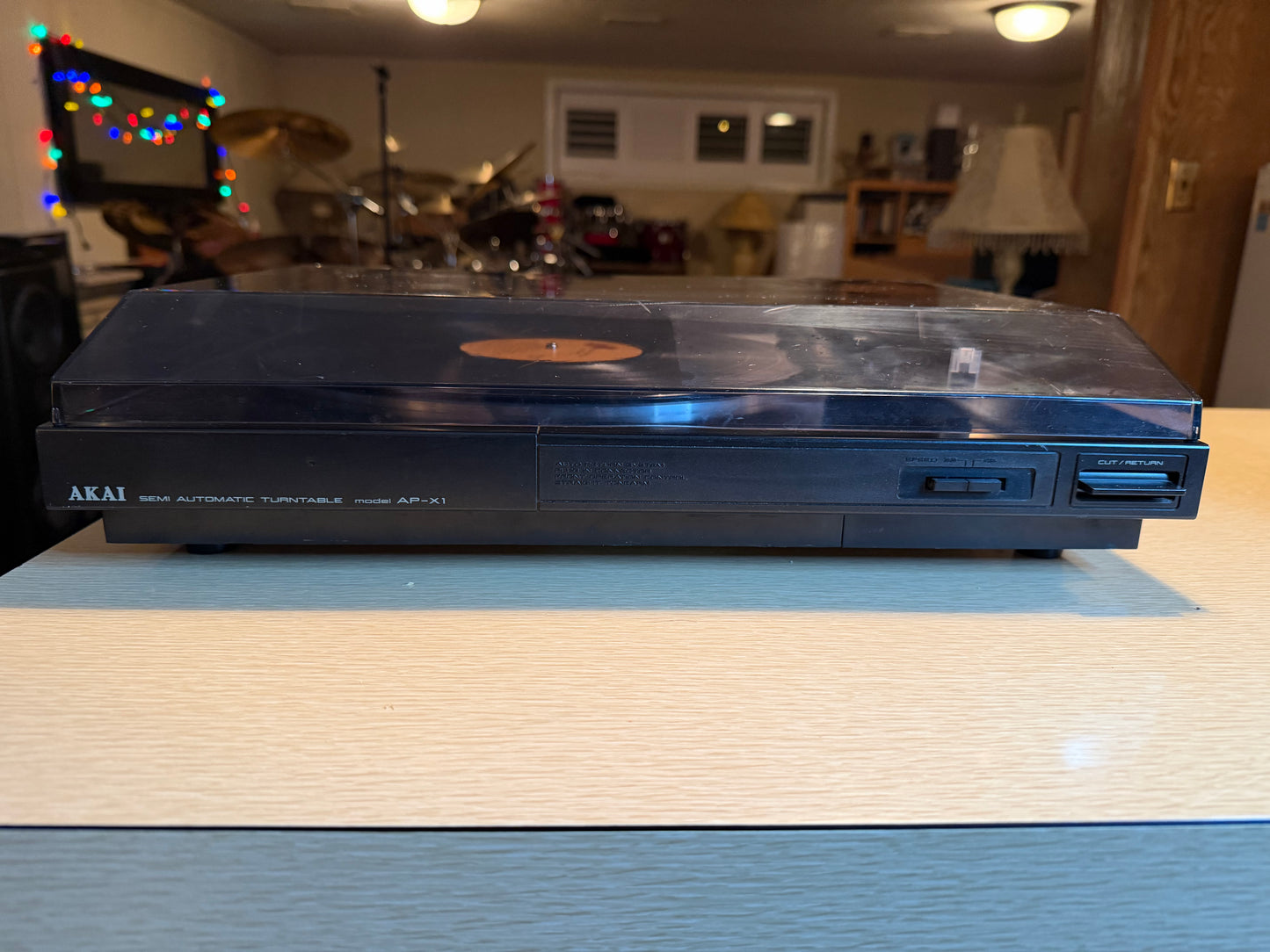 Vintage AKAI AP-X1 Semi Automatic Turntable Japan Made Serviced New Belt Rare!