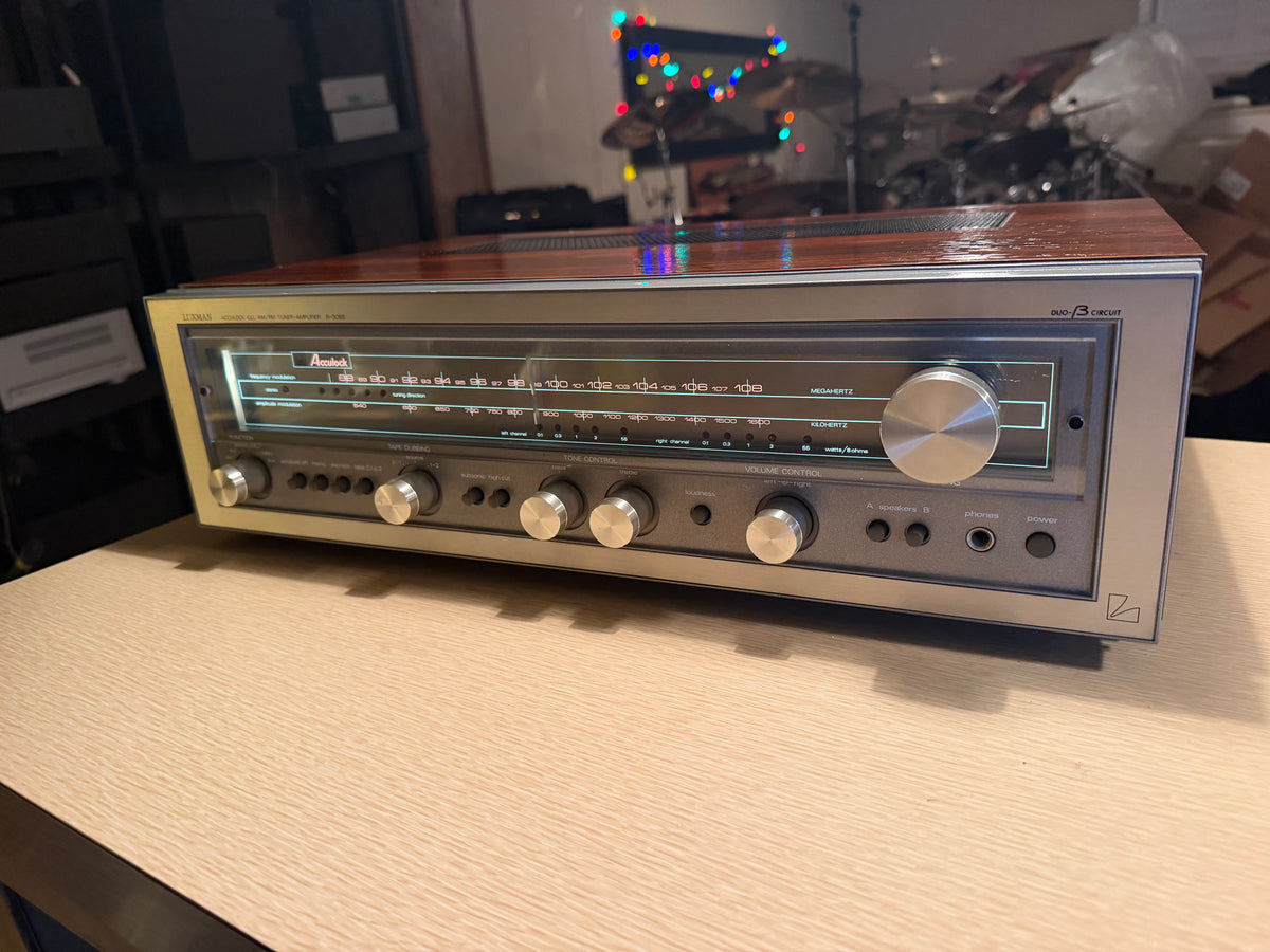 Luxman R‑3055 Stereo Reciever Rosewood Amplifier Near Mint Fresh Pro Service🔥🎶