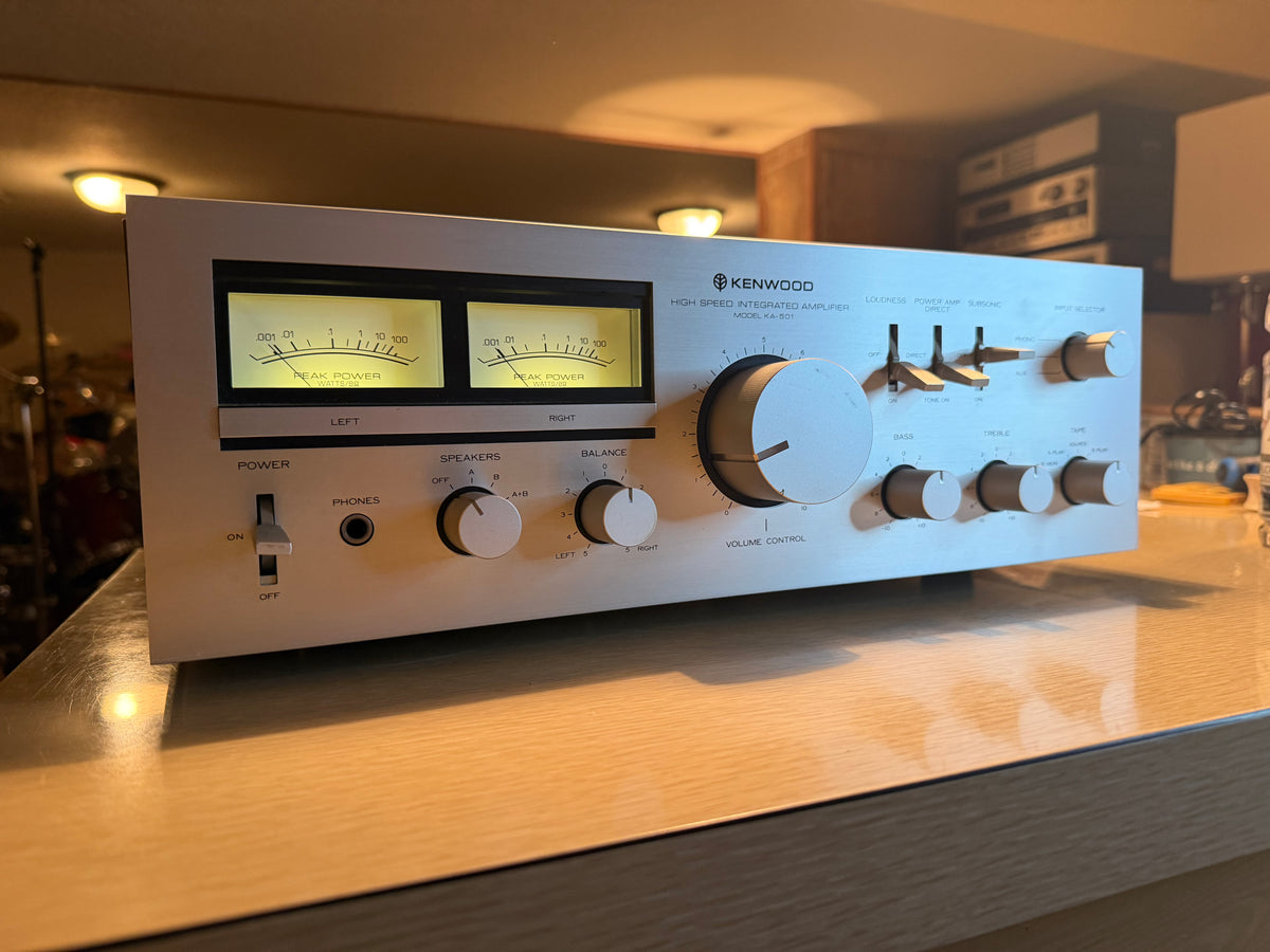 Kenwood KA-501 Amplifier 65w/Channel Stereo Fresh Service Crisp Sound Very Rare!