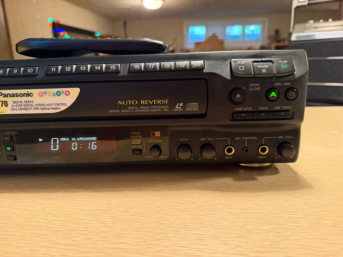 Panasonic LX-K770 Auto-Reverse LD CD Player Mint Condition Fully Tested with remote