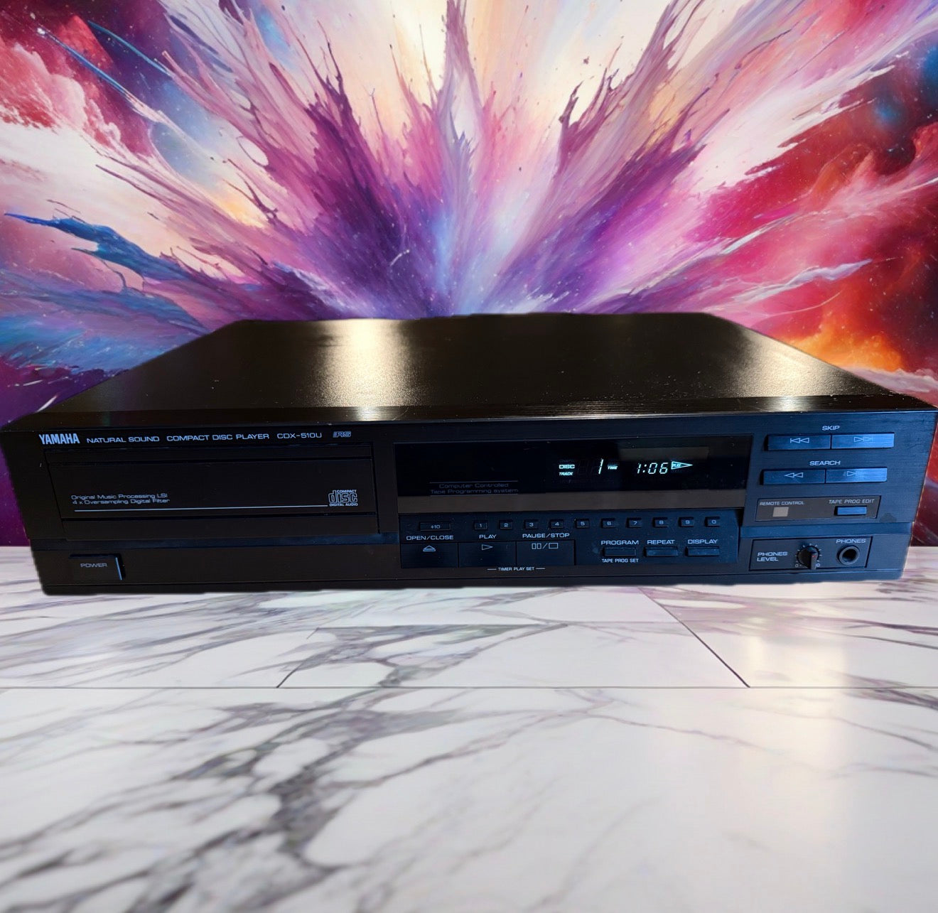 Yamaha CDX-510U Natural Sound Compact Disc Player New Belts! Tested Works Rare🔥