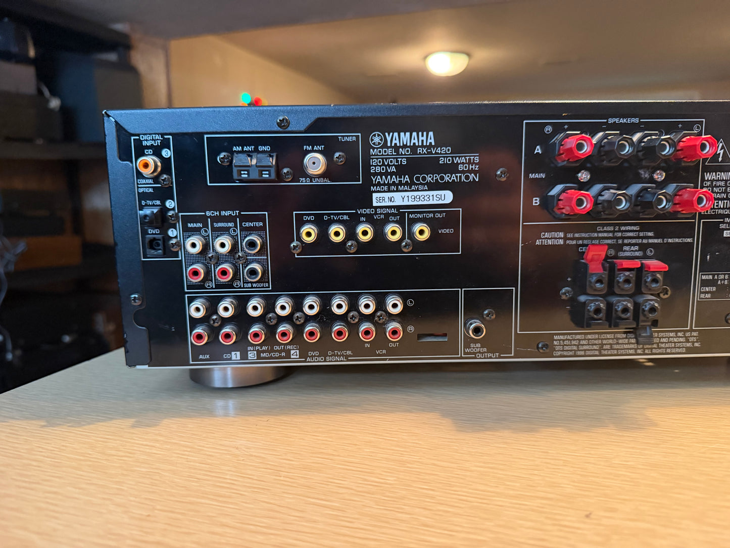 Yamaha RX-V420 200 Watt Natural Sound AV Receiver Fully Functional Remote Bundle