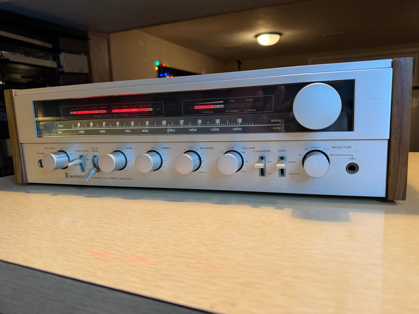 Vintage Sherwood S-8300 CP, 30W AM/FM Stereo Receiver, 1980s. Fresh Service Rare