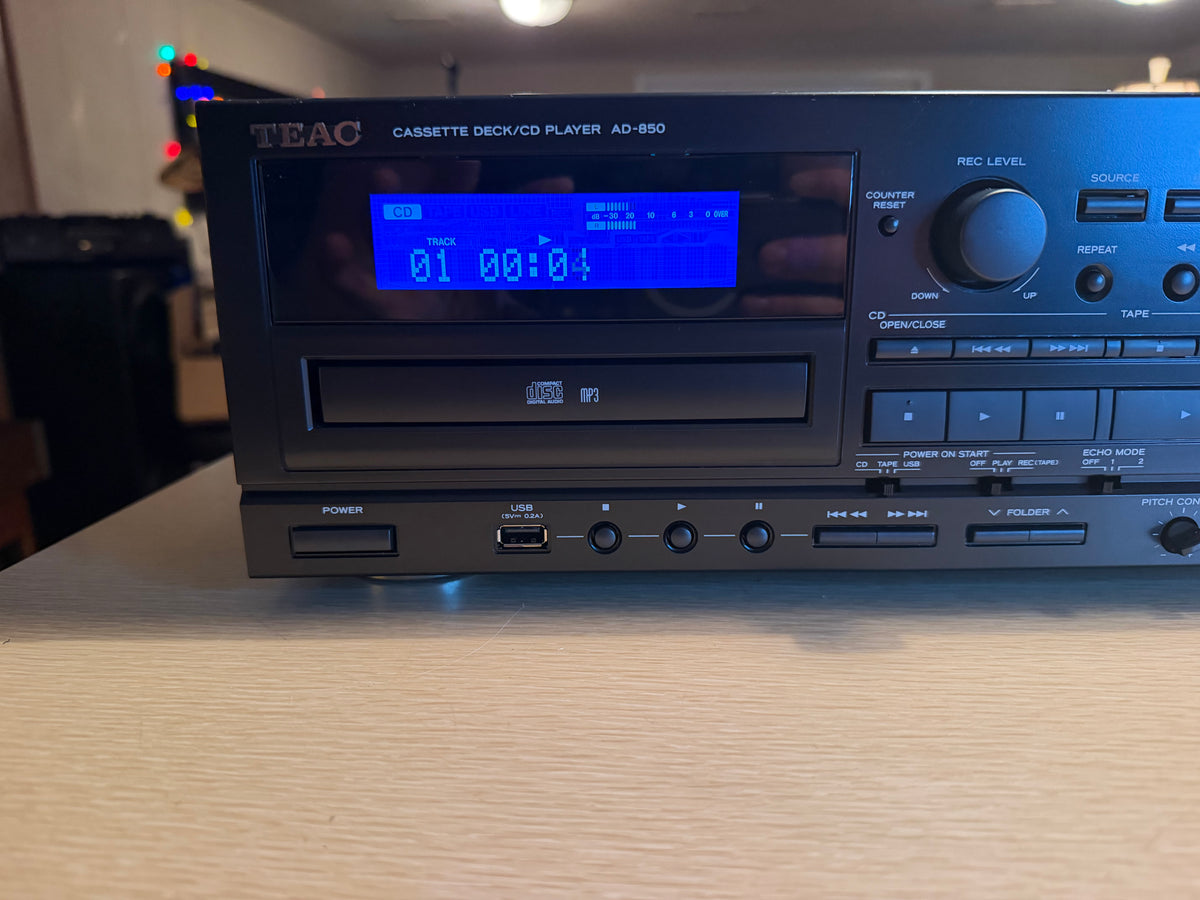 TEAC AD-850 Cassette Deck CD Player Fresh Service Near Mint Condition Beauty🔥🎶